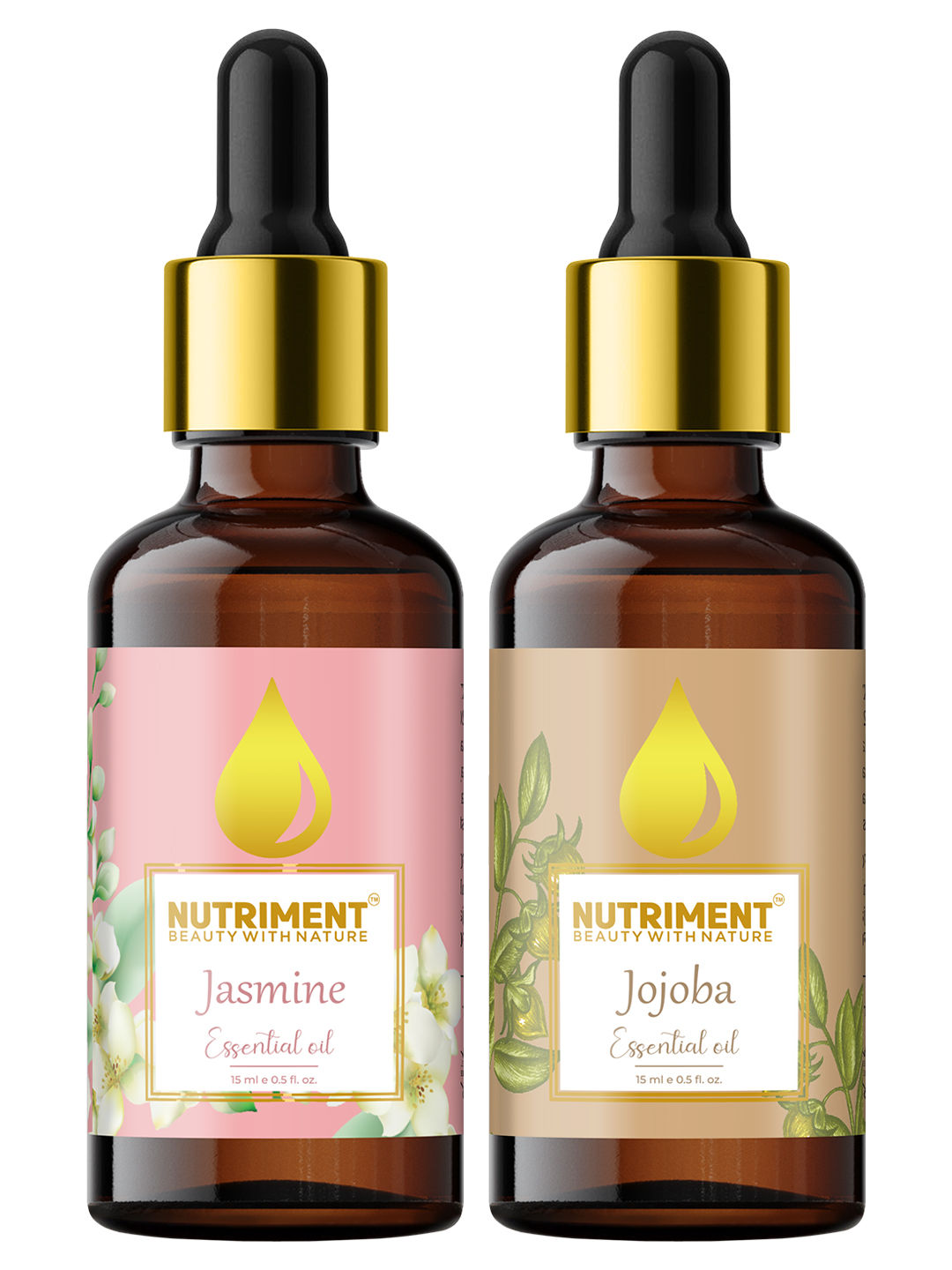 Buy Nutriment Jojoba & Jasmine Essential Oil, 15ml Each (Pack of 2) - Purplle