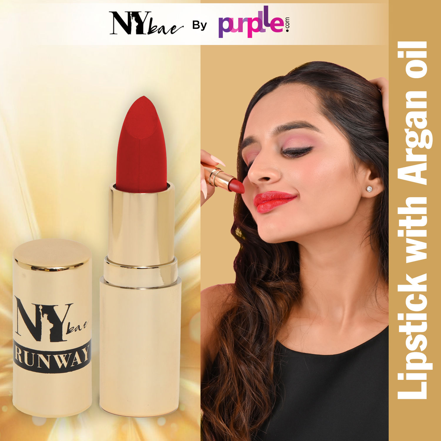 Buy NY Bae Runway Matte Lipstick | Infused With Argan Oil | Red | Moisturising | Long Lasting | Light weight- Designer Spotlight 2 (4.5 g) - Purplle