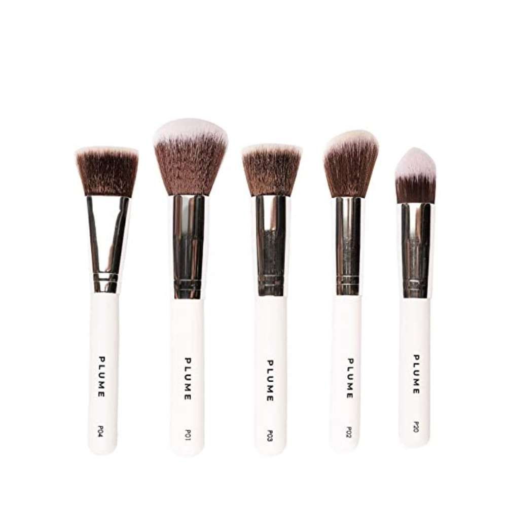 Buy Plume 5 Pcs Essentials Face Brush Set - Purplle