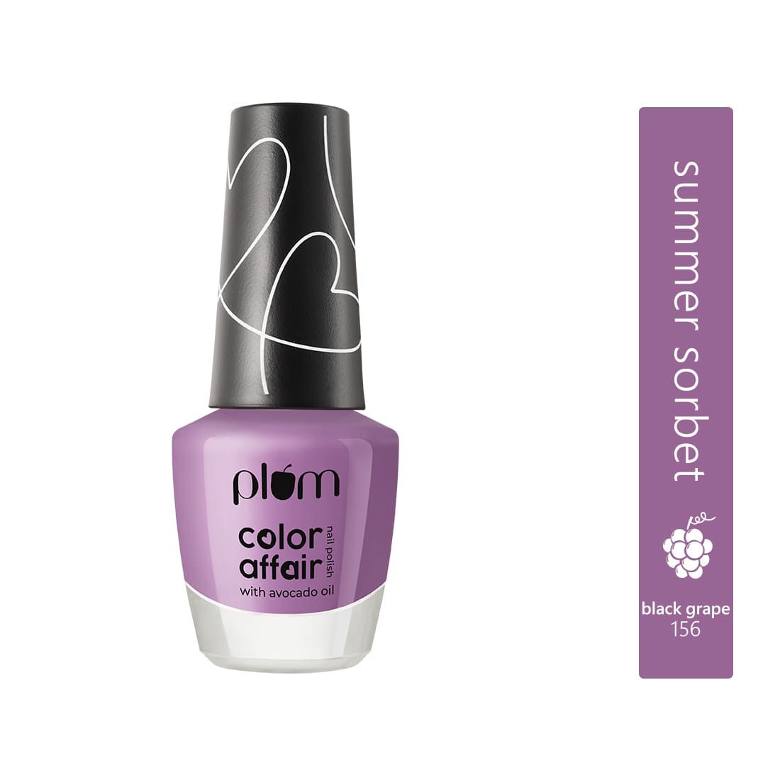 Buy Plum Color Affair Nail Polish Summer Sorbet Collection | High Shine & Plump Finish | 7-Free Formula |Black Grape - 156 - Purplle