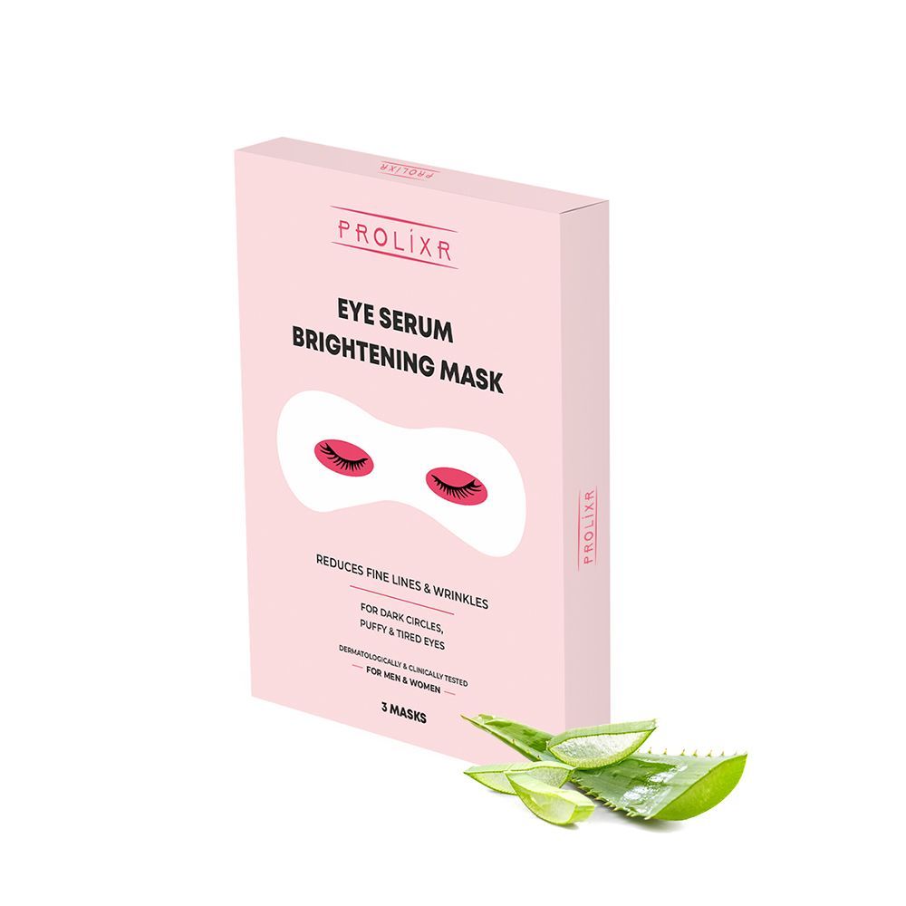 Buy Prolixr Eye Serum Brightening Mask - Reduces Fine Lines & Wrinkles - For Dark Circles, Puffy & Tired Eyes - For Men & Women - 3 Masks - Purplle