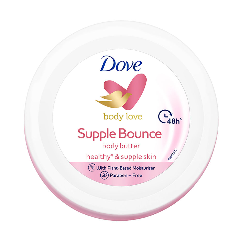 Buy Dove Body Love Supple Bounce Body Butter Paraben Free, 245 g - Purplle