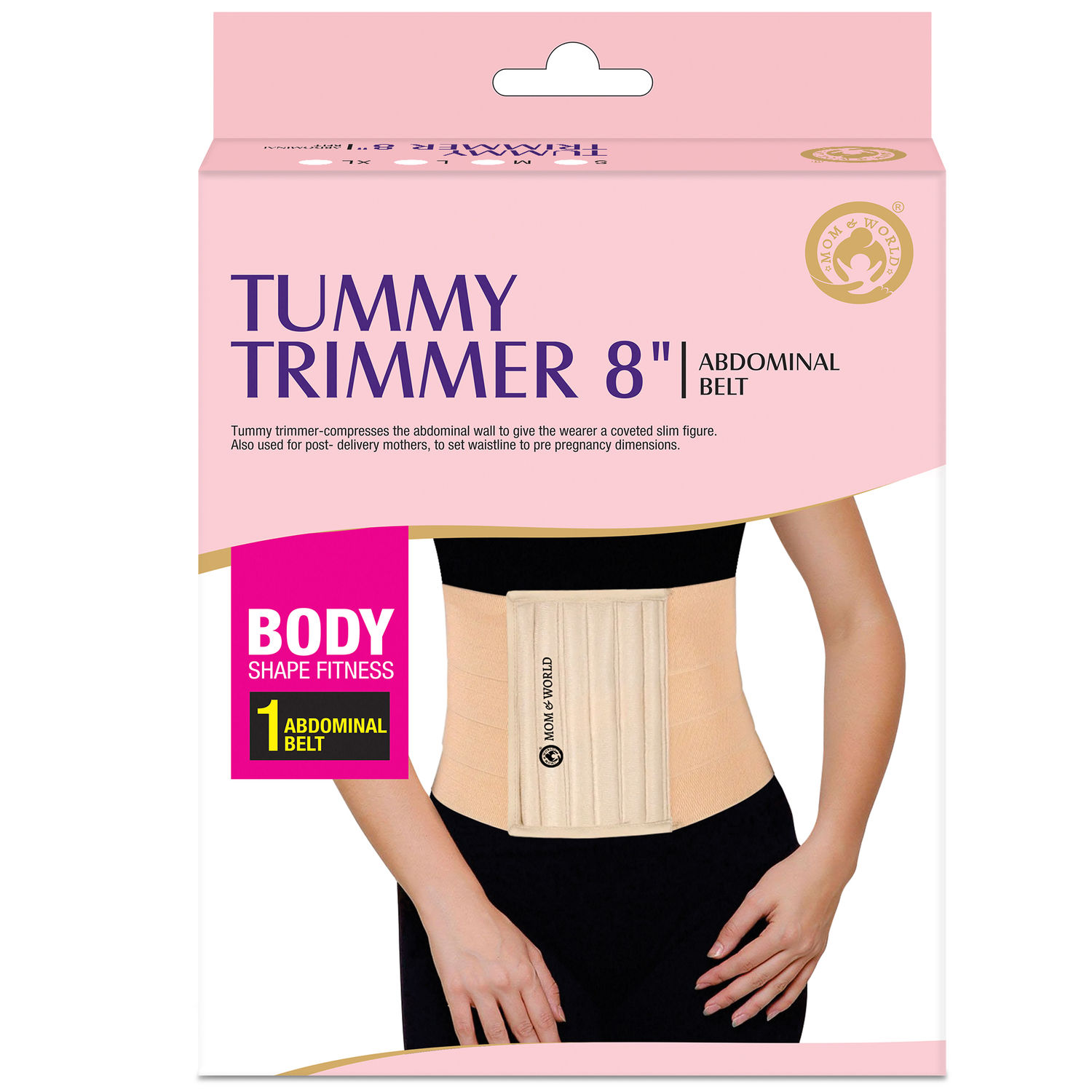 Mom & World Tummy Trimmer 8 Abdominal Belt, Body Shaper Belt