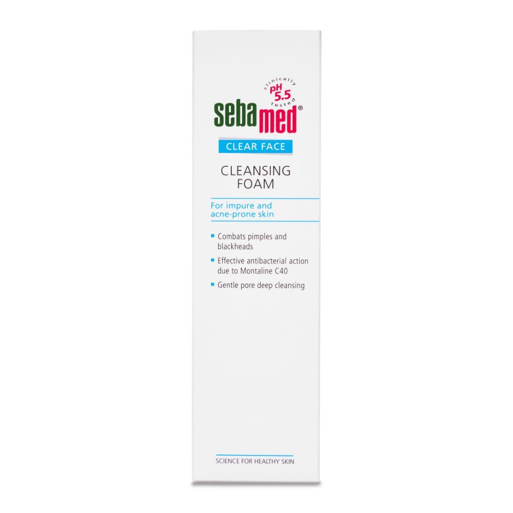 Buy Sebamed Clear Face Foam 50ml|PH 5.5|Acne, pimples & blackheads|Montaline C40|Gentle deep cleanser - Purplle