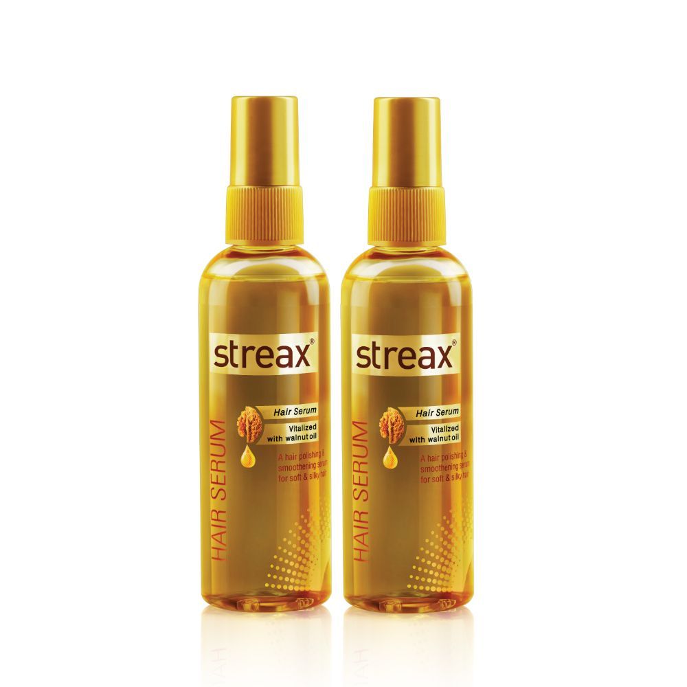 Buy Streax Hair Serum Vitalised With Walnut Oil Pack Of 2 - Purplle