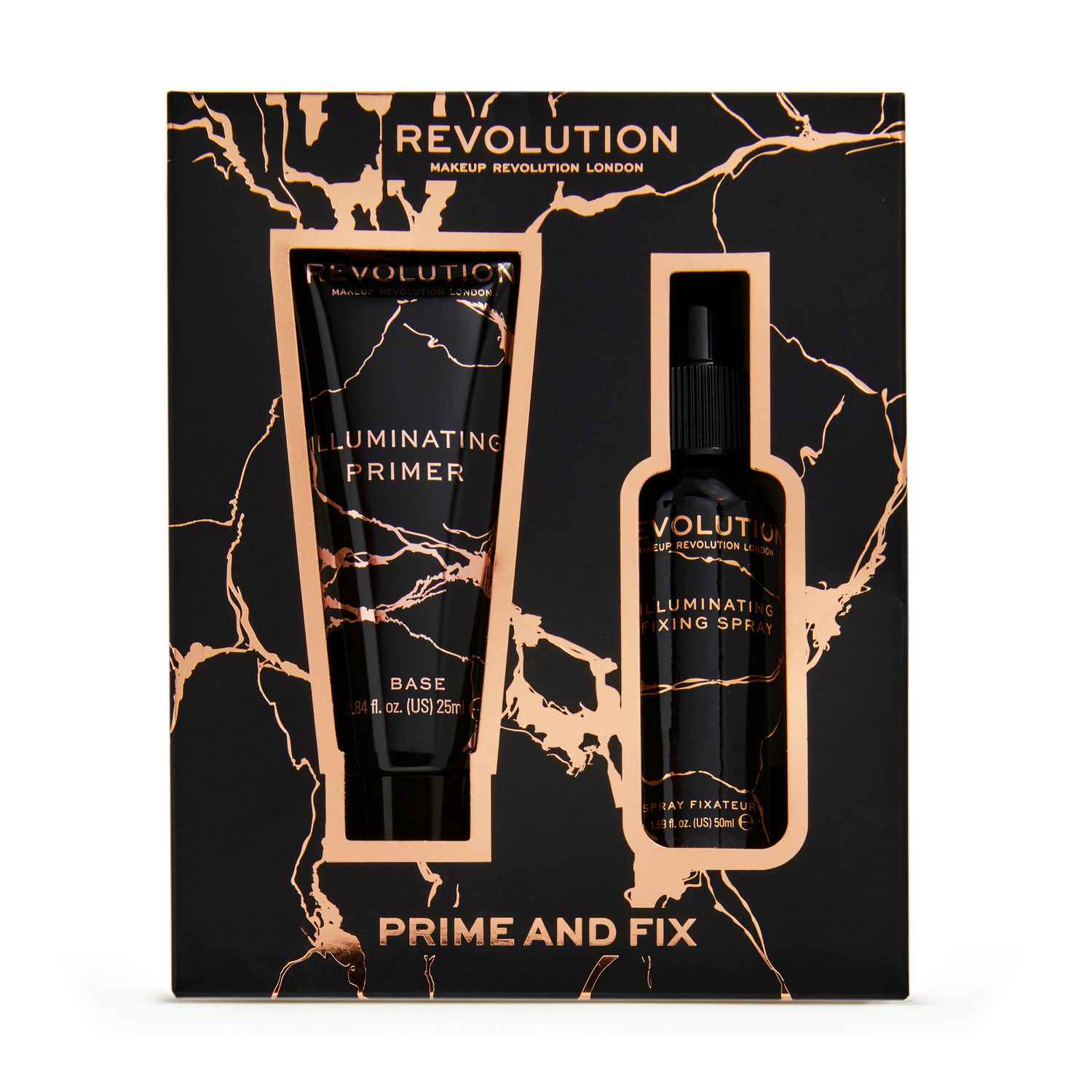 Buy Revolution Illuminating Prime & Fix Duo Gift Set 75ml - Purplle