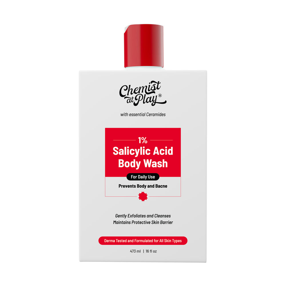 Buy Chemist at Play|1% Salicylic Acid Body Wash | For back acne (Bacne), Gently Exfoliates and Cleanses Maintains Protective Skin barrier | 473 ml - Purplle