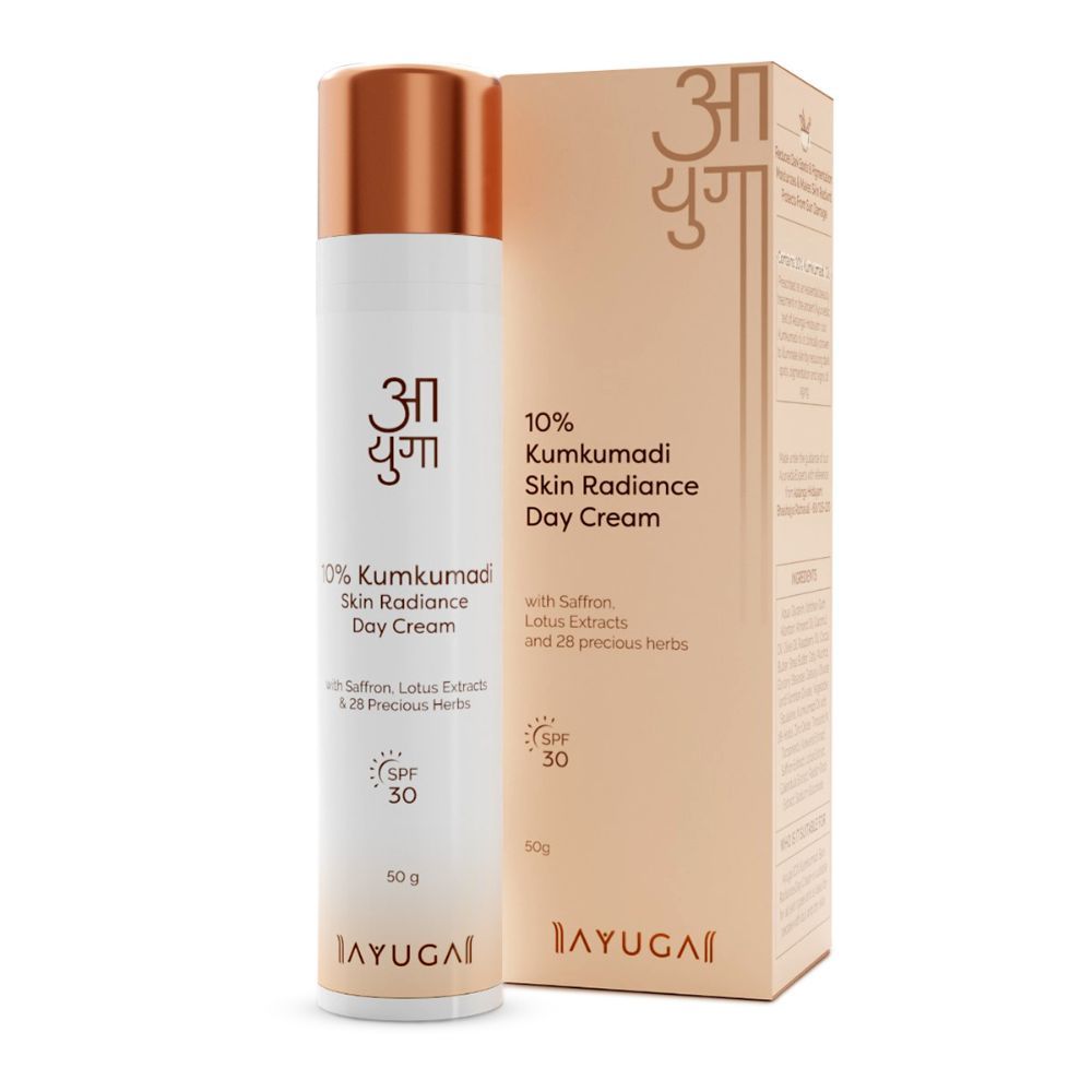 Buy Ayuga 10% Kumkumadi Skin Radiance Day Cream - SPF 30 with Saffron & Lotus Extracts 50g - Purplle