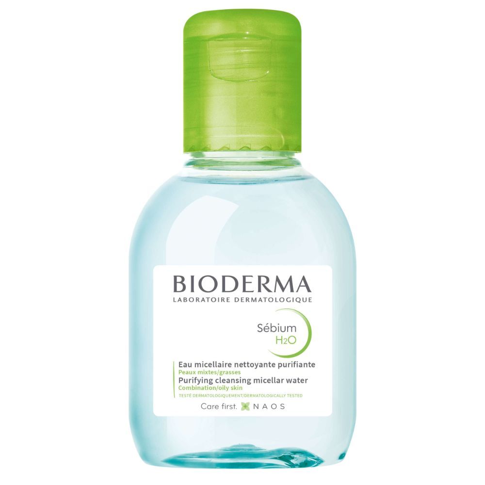 Buy Bioderma Sebium H2O Purifying Micellar Cleansing Water and Makeup Removing Solution for Combination to Oily Skin 100 ml - Purplle