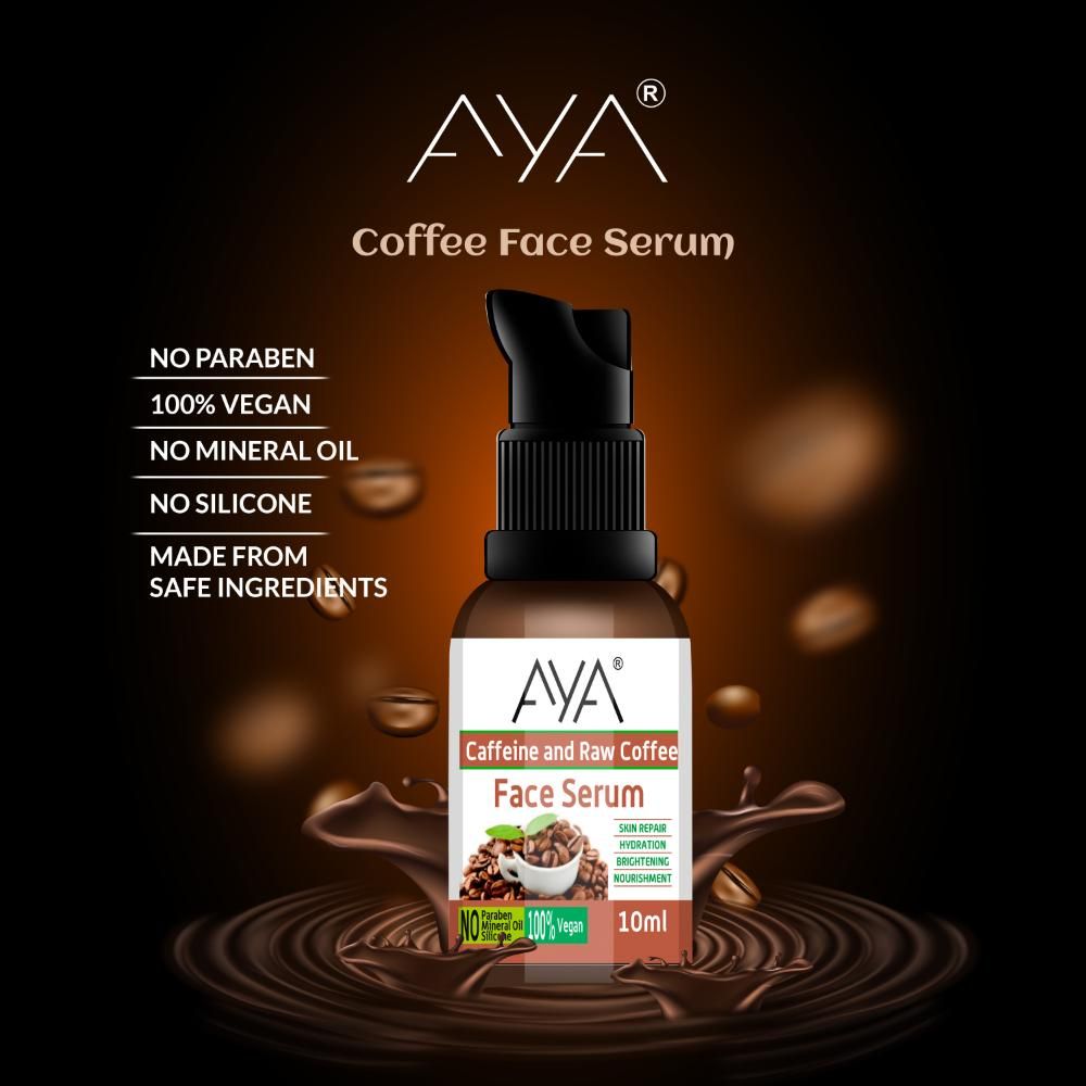 Buy AYA Coffee Face Serum (10 ml) | For Skin Repair, Hydration, Brightening and Nourishment | No Paraben, No Silicone, No Mineral Oil - Purplle