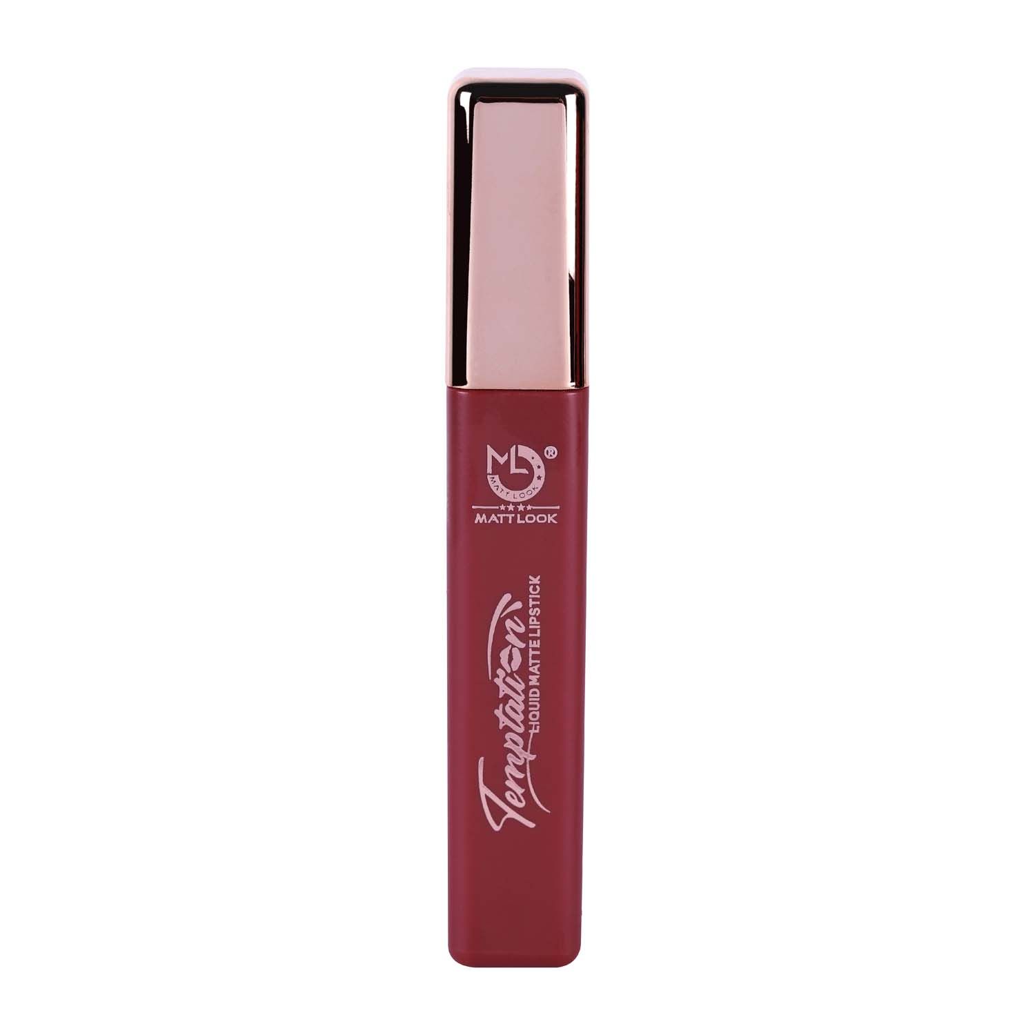 Buy Matt look Lip Makeup Temptation Liquid Matte Lipstick, Black Currant (5ml) - Purplle