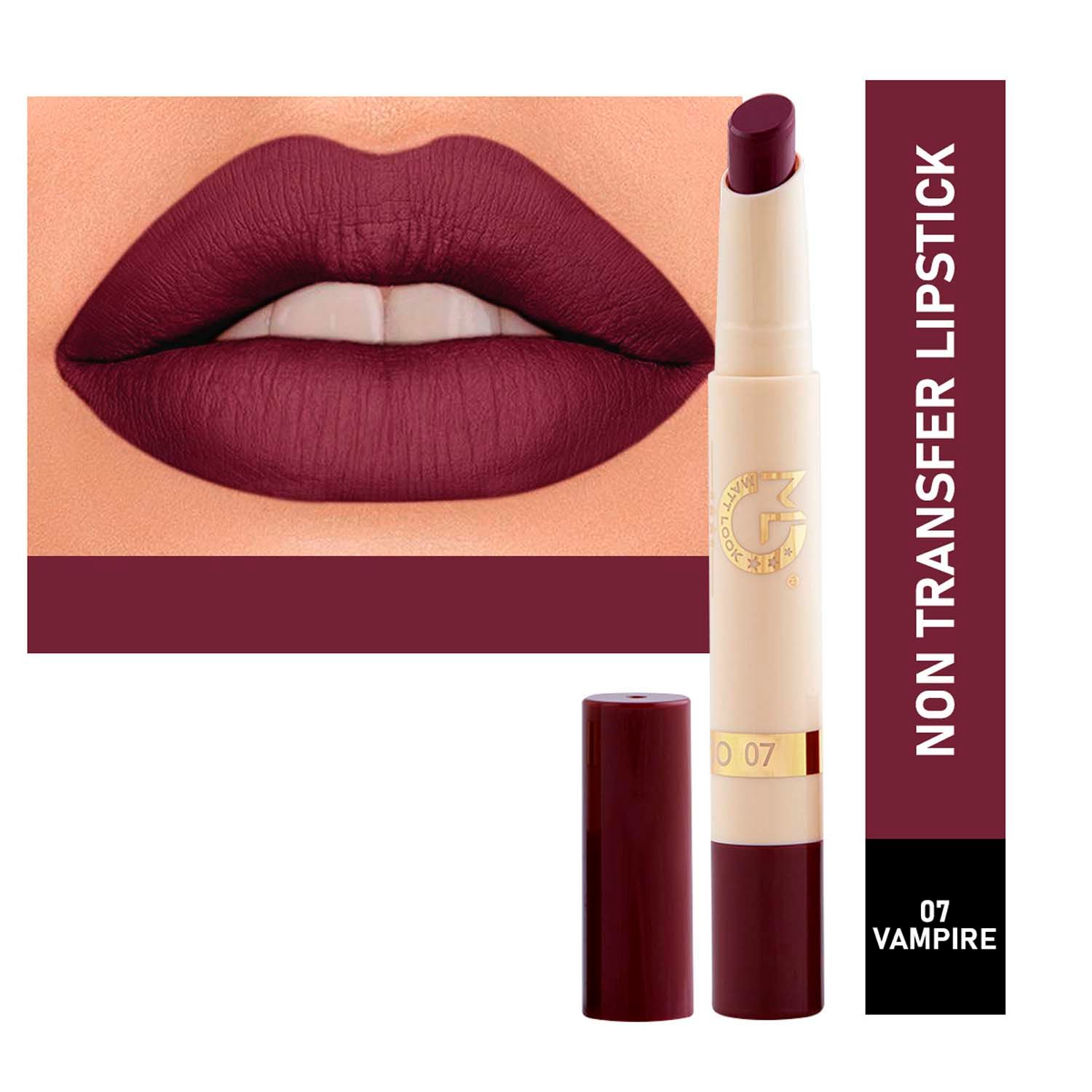 Buy Matt look Velvet Smooth Non-Transfer, Long Lasting & Water Proof Lipstick, Vampire (2gm) - Purplle