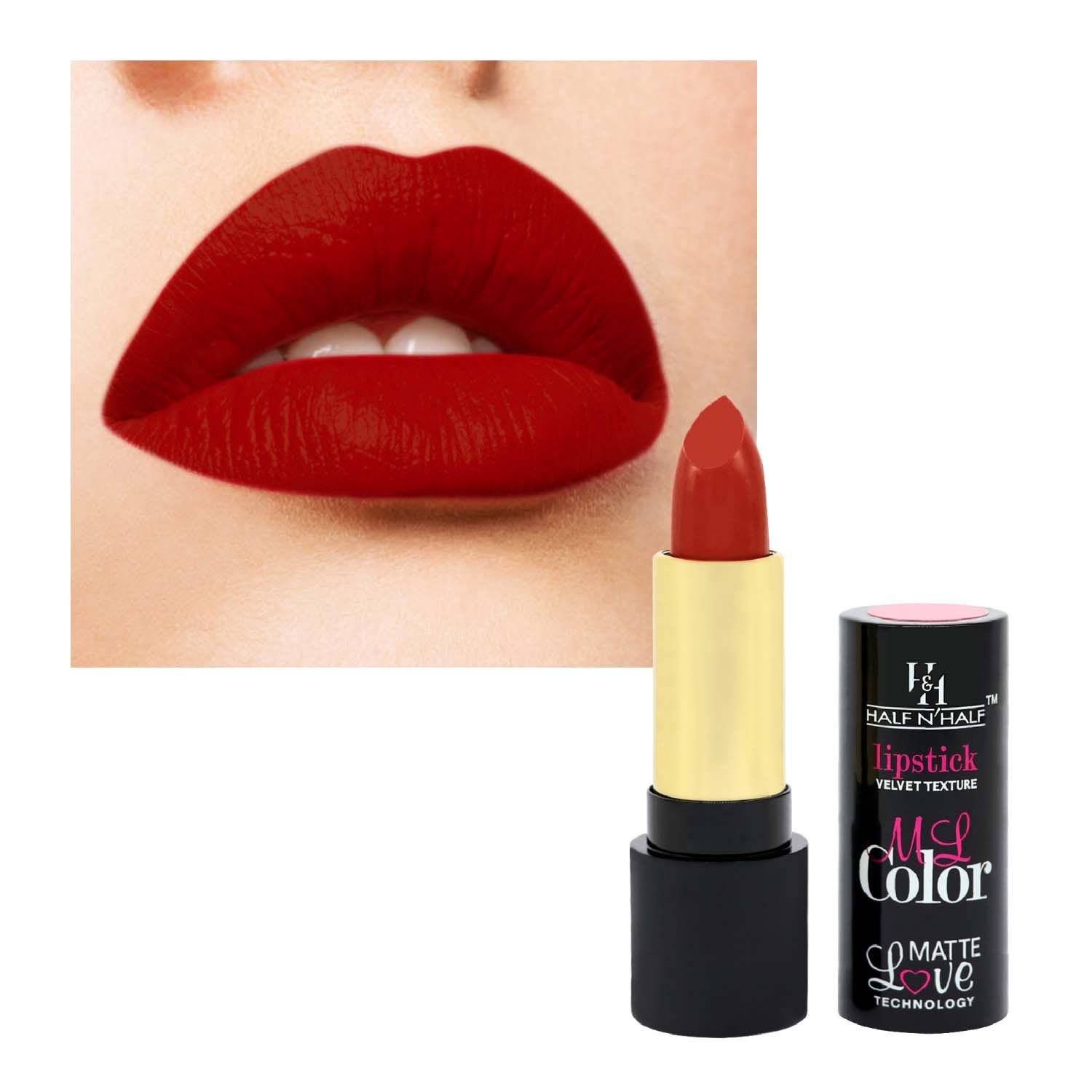 Buy Half N Half Velvet Matte Texture Lipstick My Colour, Lusty-Rust (3.8gm) - Purplle