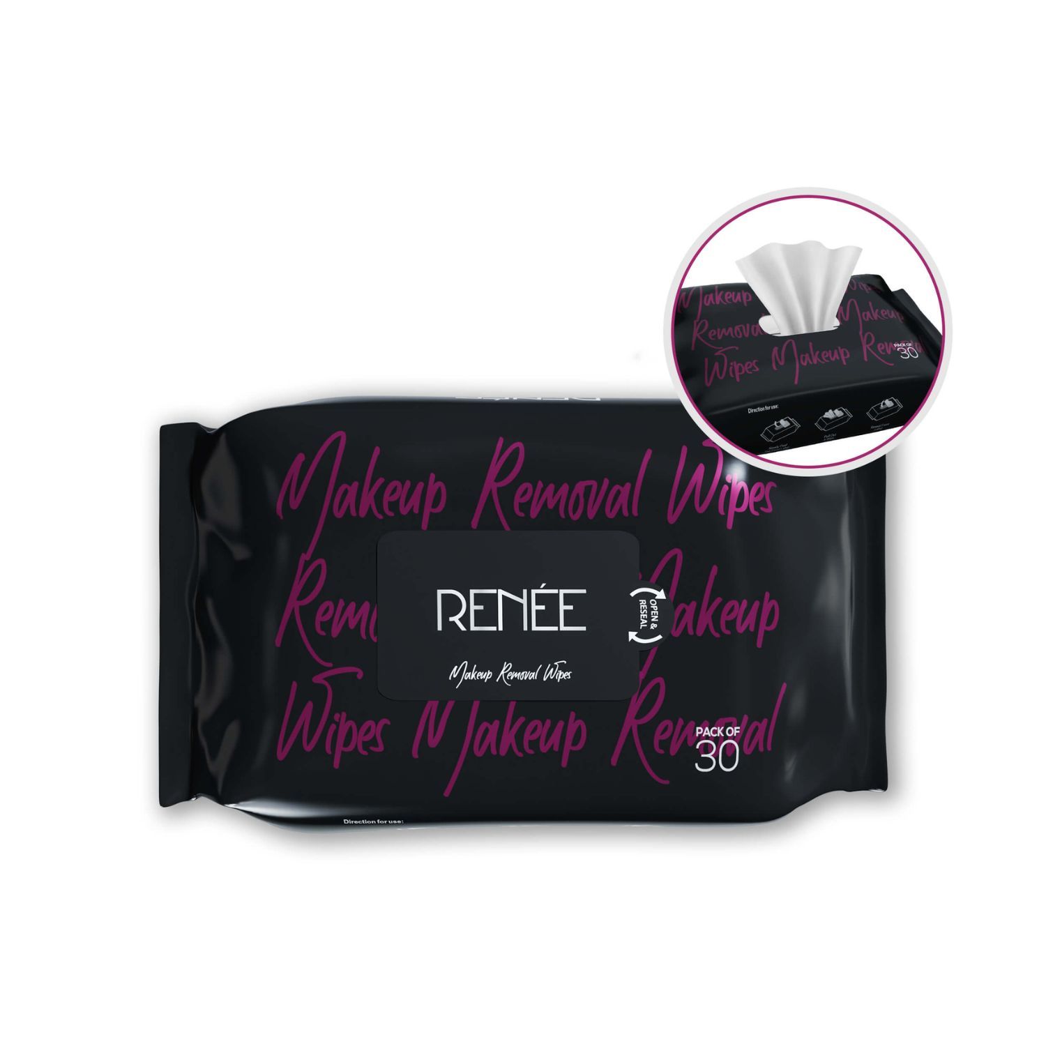 Buy RENEE Makeup Removal Wipes, 30 wipes 150 gm - Purplle