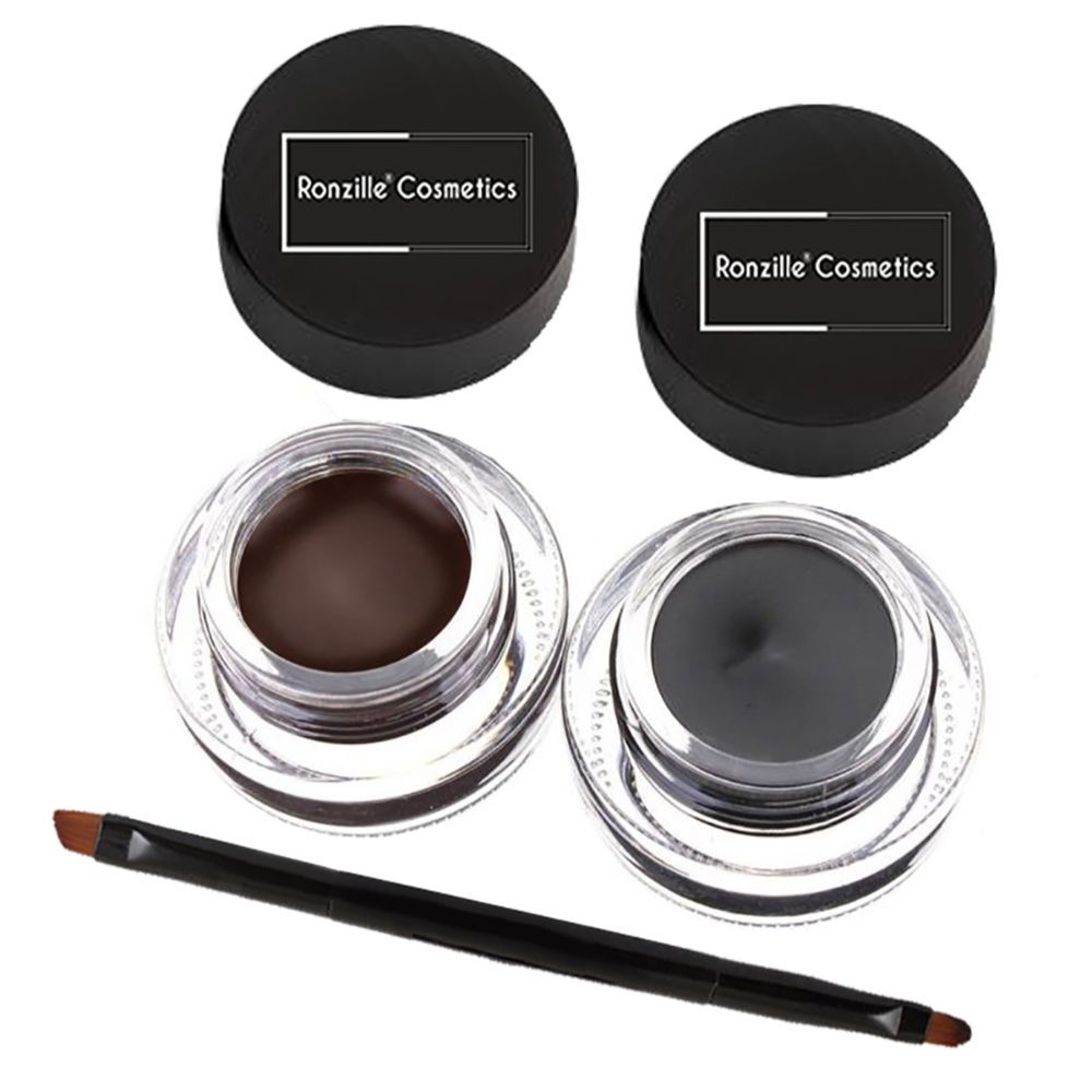 Buy Ronzille Gel Eyeliner Black and Brown - Purplle