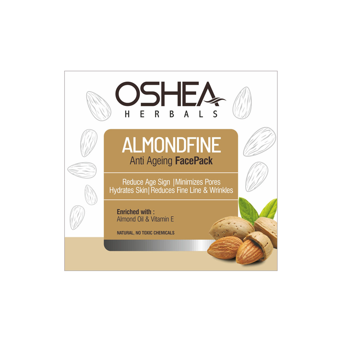 Buy Oshea Herbals Almondfine Almondfine Anti-Ageing Face pack 100Grams - Purplle