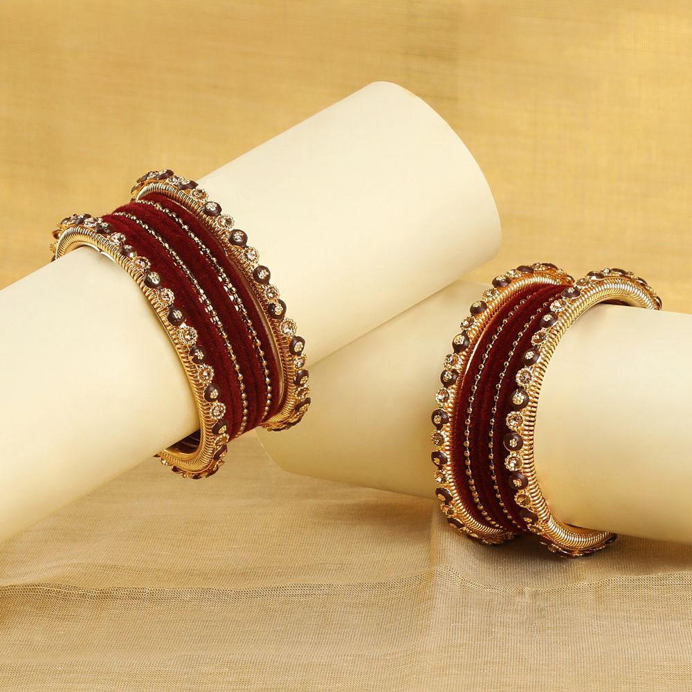 Velvet bangles on sale