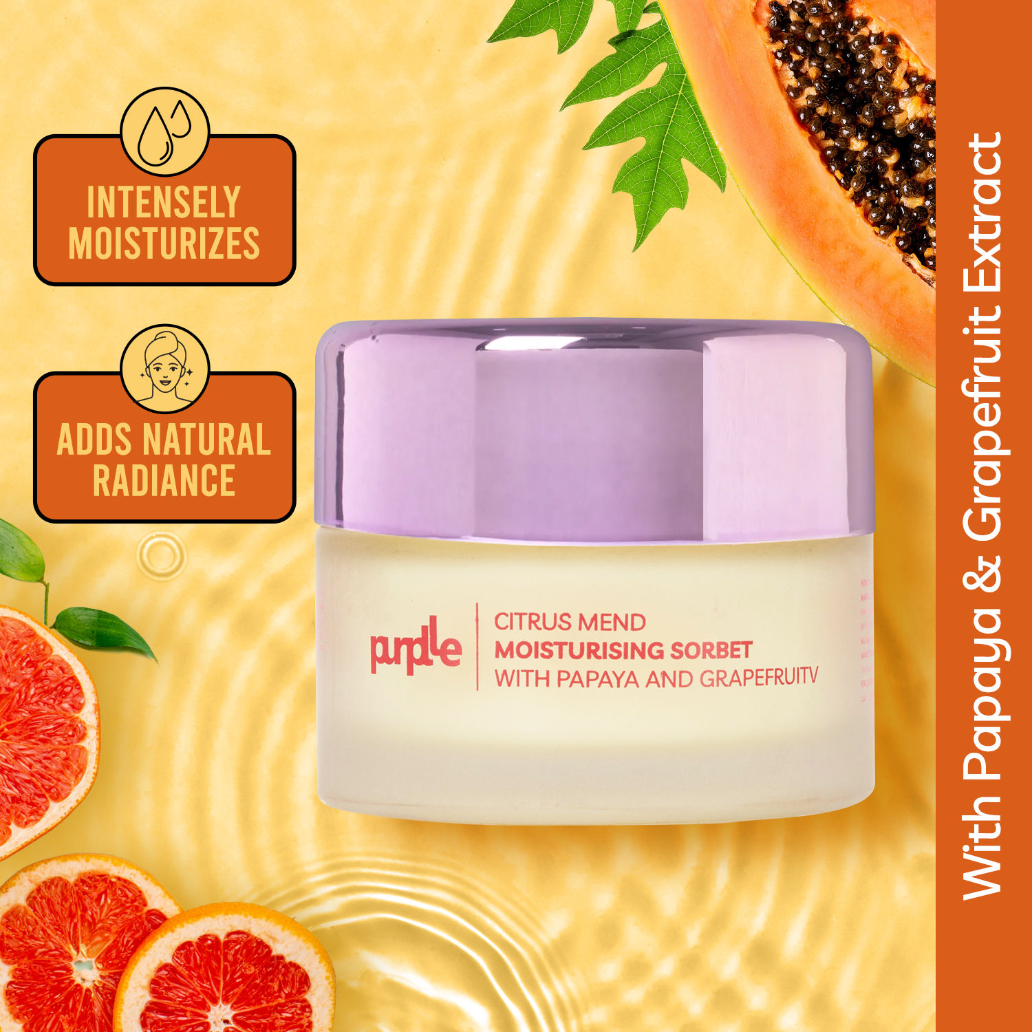 Buy Purplle Citrus Mend Moisturising Sorbet with Papaya and Grapefruit (50 gm) - Purplle