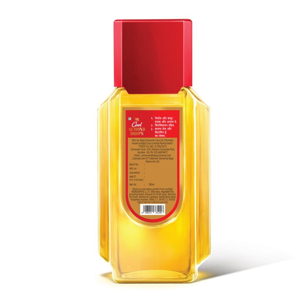 Buy Bajaj Cool Almond Drops Hair oil (190 ml) Online Purplle