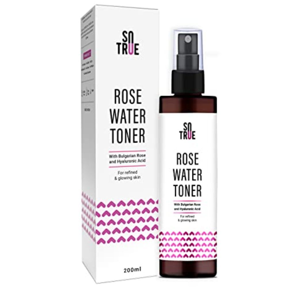 Buy Sotrue Rose Water Alcohol Free Face Toner with Bulgarian Rose & Hyaluronic Acid (200 ml) - Purplle