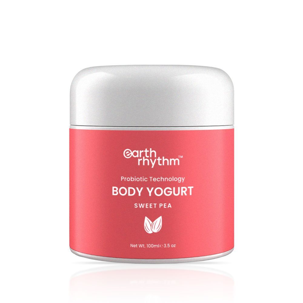 Buy Earth Rhythm Sweet Pea Body Yogurt | Increases Collagen Production, Moisturises Skin, Reduces Inflammation | for Dry Skin| Men & Women - 100 ML - Purplle
