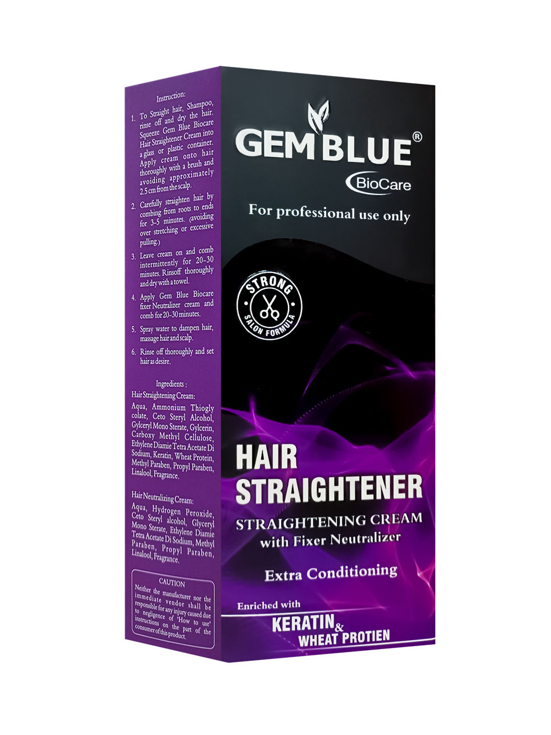 Gemblue Biocare Hair Straightener Cream with Fixer Neutralizer 60 g
