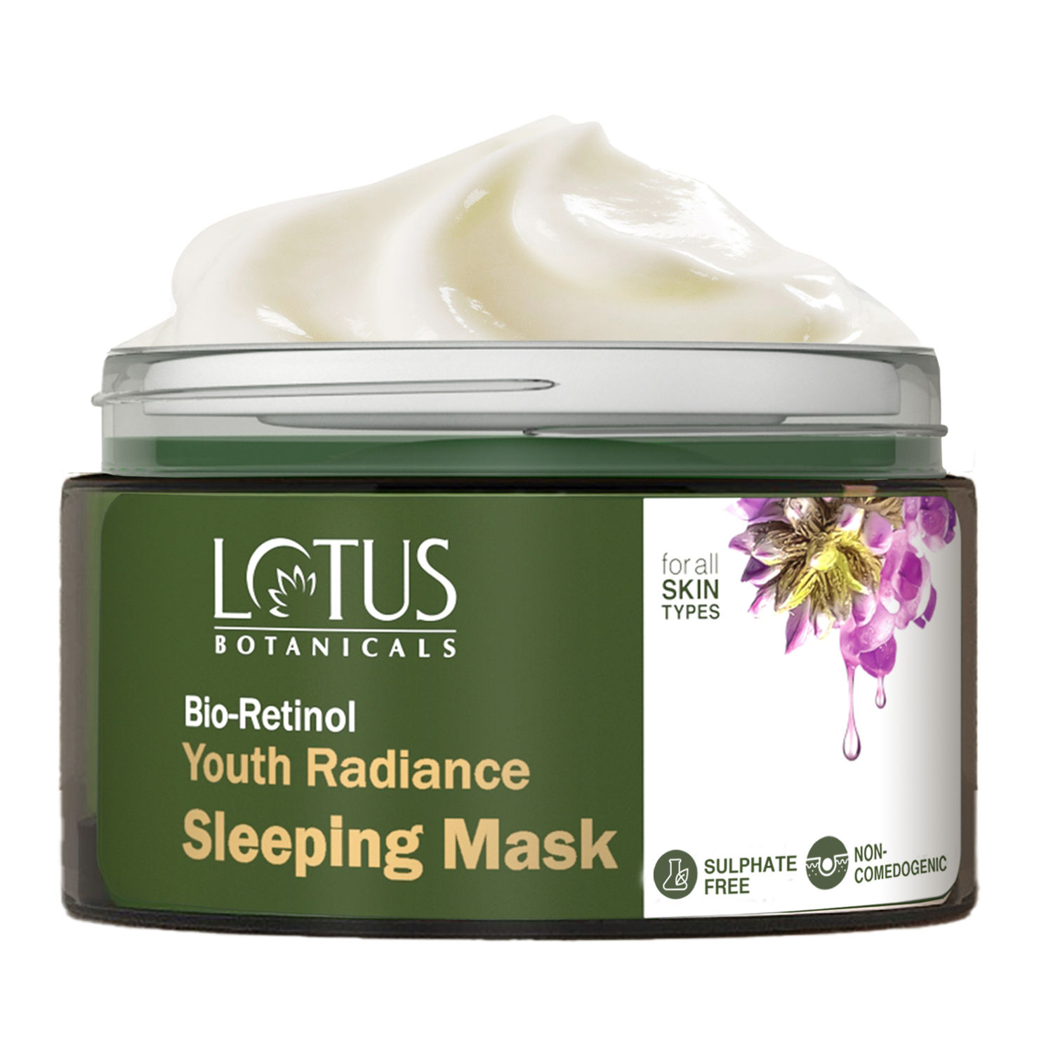 Buy Lotus Botanicals Bio Retinol Youth Radiance Sleeping Mask | Reduces Fights Fine Lines & Nourishes Skin | Preservative Free | For All Skin Types |(50 g) - Purplle
