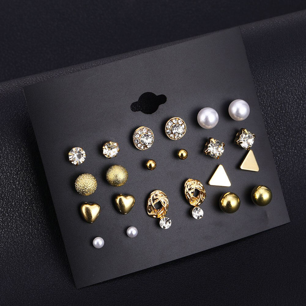 Buy Jewels Galaxy Gold-Toned Contemporary Studs Earrings - Purplle