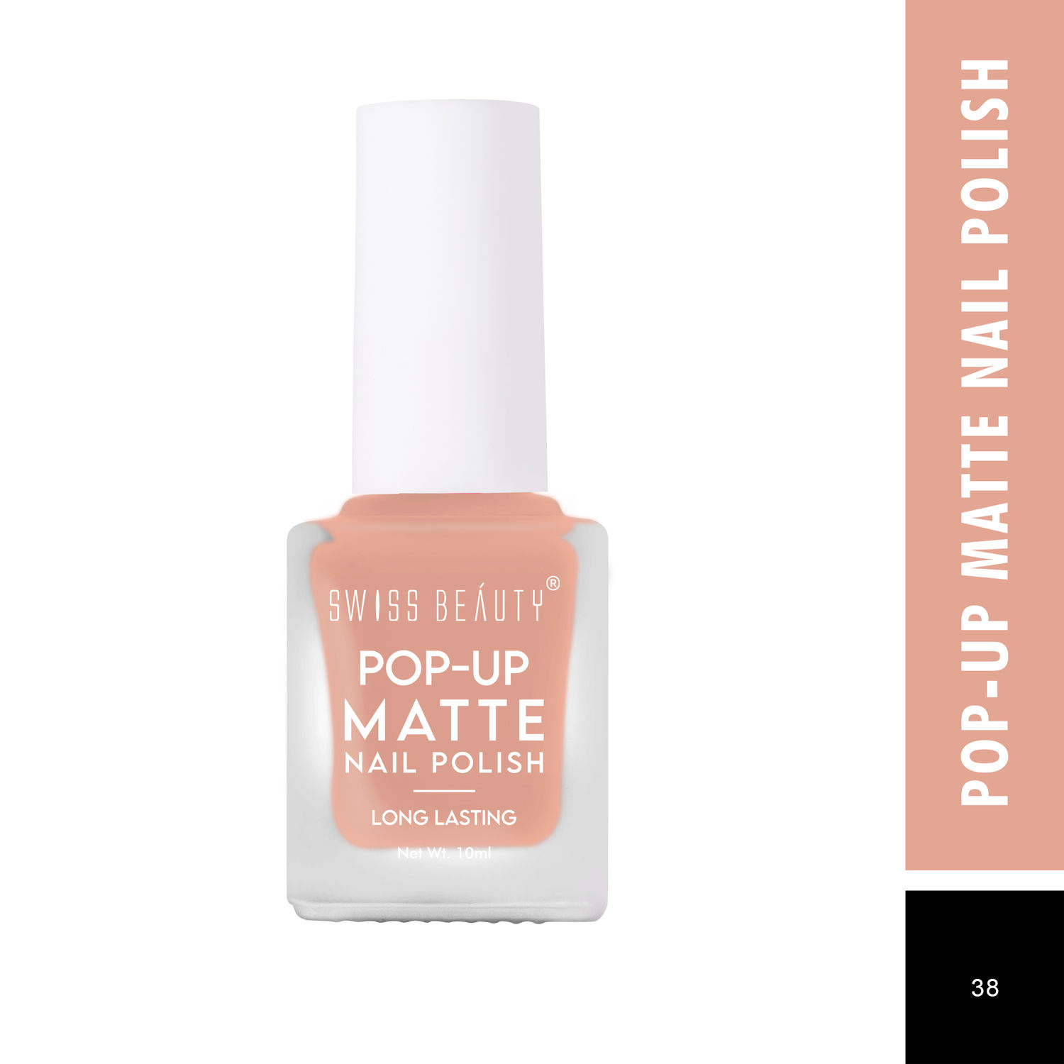 Buy Swiss Beauty POP-UP Matte Nail Polish 38 Beige (10 ml) - Purplle