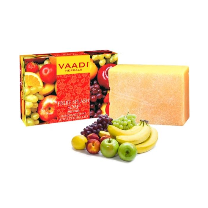 Buy Vaadi Herbals Fruit Splash Soap with Extracts of Orange, Peach, Green Apple & Lemon (75 g) - Purplle
