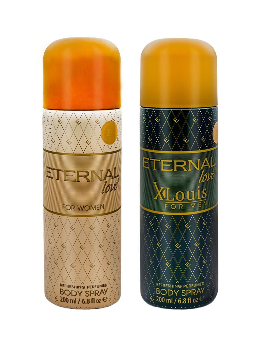 ETERNAL Love for Women Deodorant Perfumed Bodyspray 200ml X Louis for Men Deodorant Perfumed Bodyspray 200ml