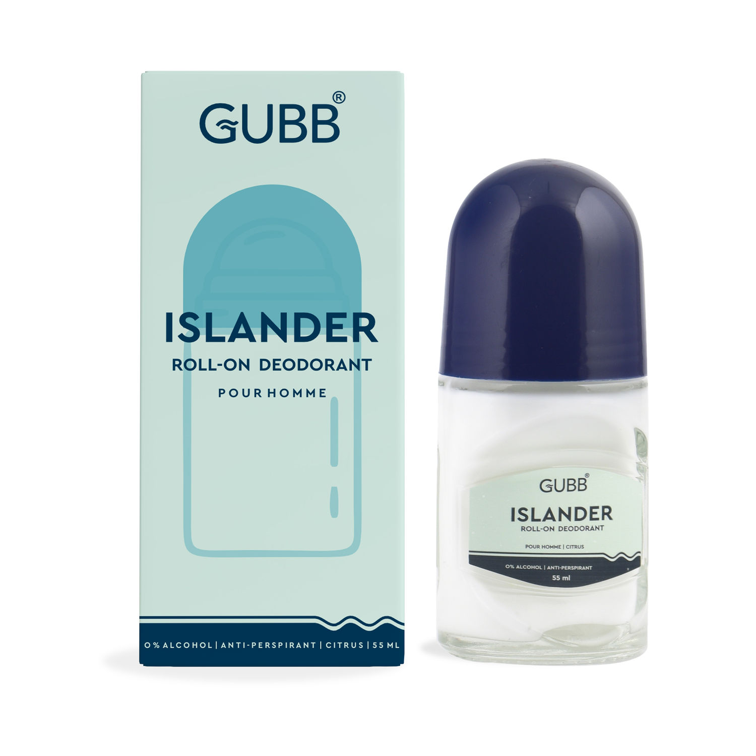 Buy GUBB Islander Roll On Deodorant for Men, Pourhomme Citrus (55 ml) - Purplle