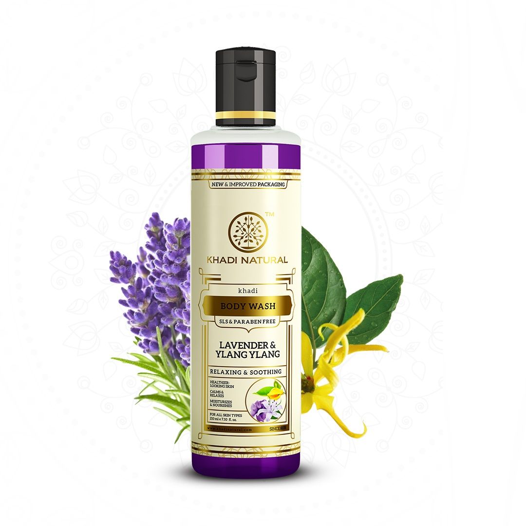 Buy Khadi Natural Lavender & Ylang Ylang Body Wash| SLS & Paraben Free - (210ml) - Purplle