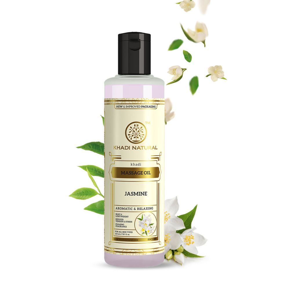 Buy Khadi Natural Jasmine Massage Oil | Reduce Tension & Stress - (210ml) - Purplle