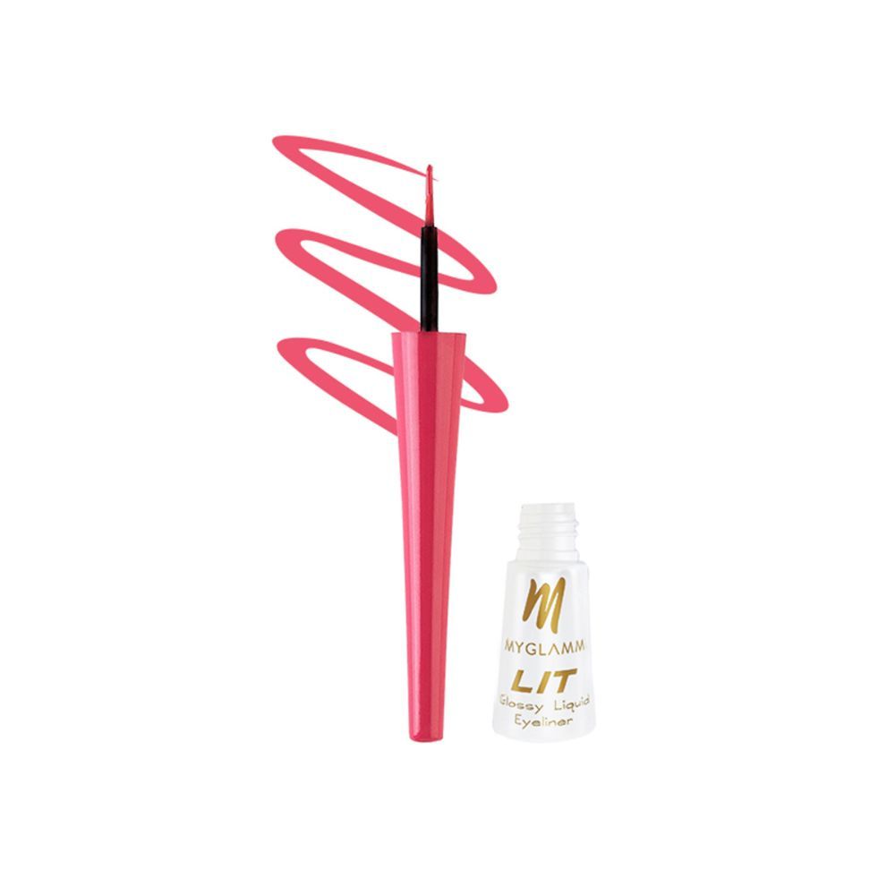 Buy MyGlamm LIT Glossy Liquid Eyeliner-Pink Rave (3.5 ml) - Purplle