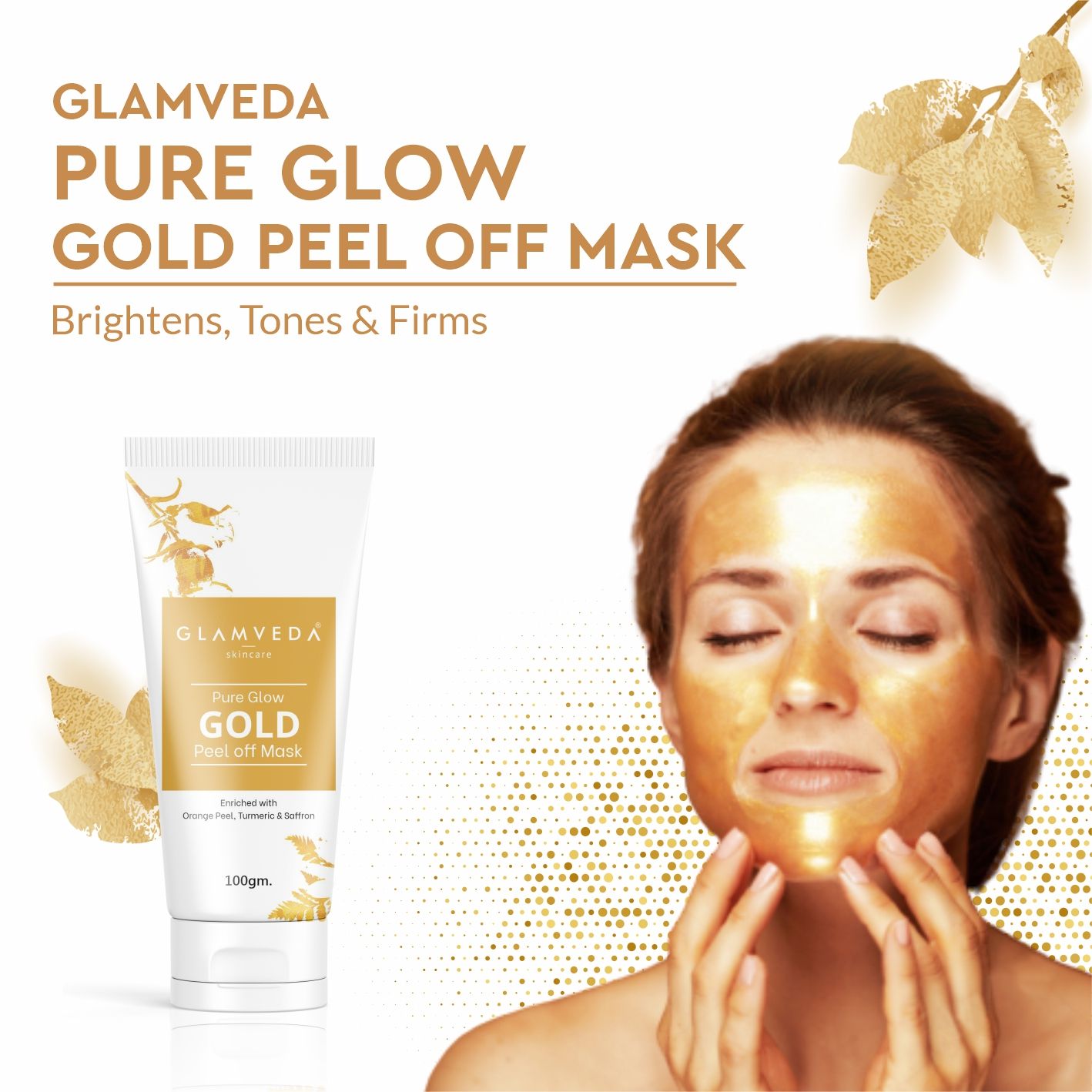 Buy Glamveda Pure Glow Gold Peel Off Mask | 100 gm - Purplle