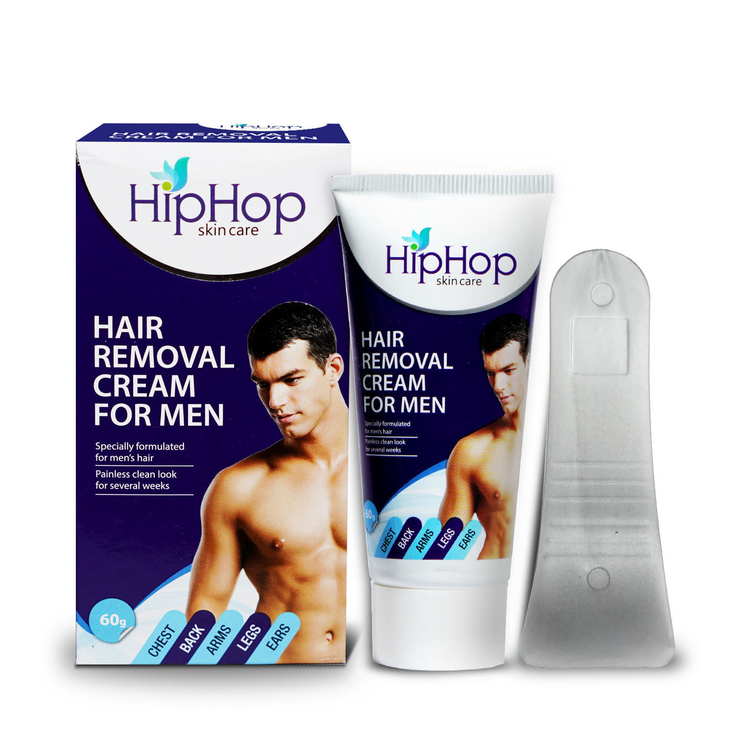 Buy HipHop Skincare Hair Removal Cream for Men, Painless Hair Removal, Infused with Aloe Vera, For All Skin Types (60 GM) - Purplle