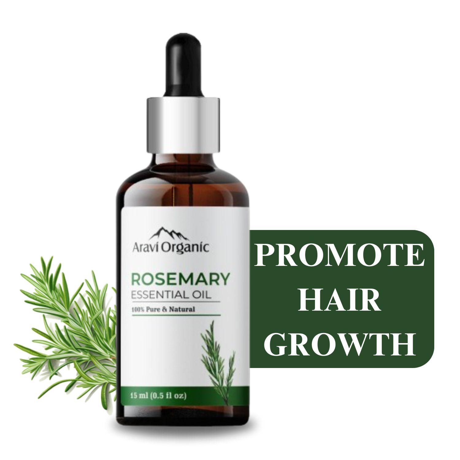 Buy Aravi Organic 100 % Pure And Natural Rosemary Essential Oil for Hair Growth, Hair Fall Control, Hair Nourishment & Strengthens And Skin Care - Rosemary Oil for Women and Men -15 ml - Purplle