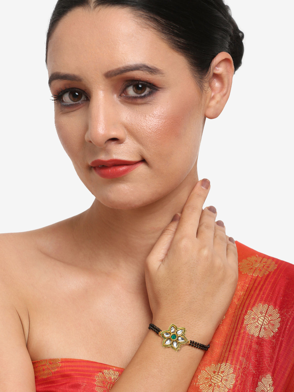 Buy Ruby Raang Kundan Bracelet Mangalsutra - RUBY M129 - Purplle