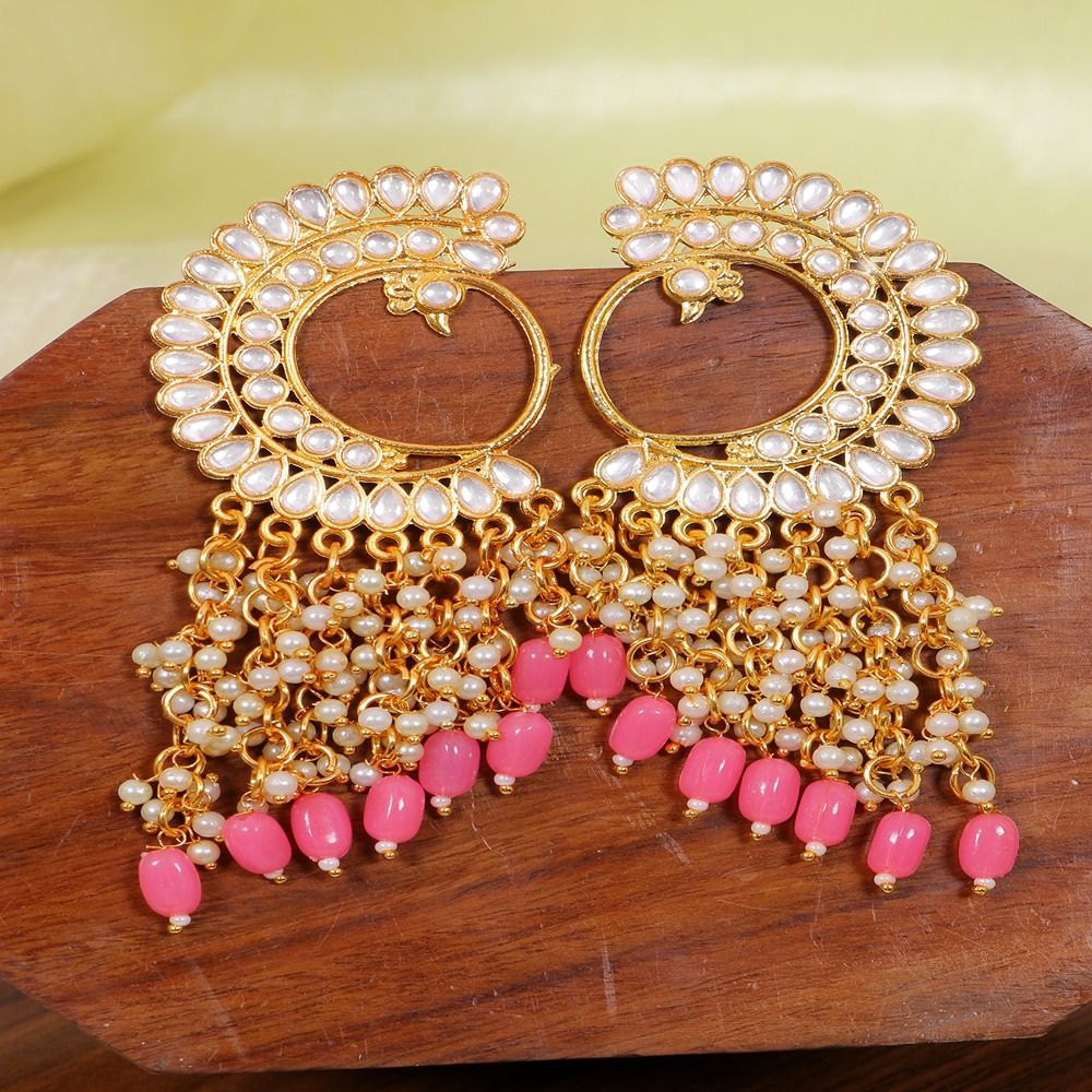 CZ Swan model Pink stone earrings – Fashion Mantra Jewellary