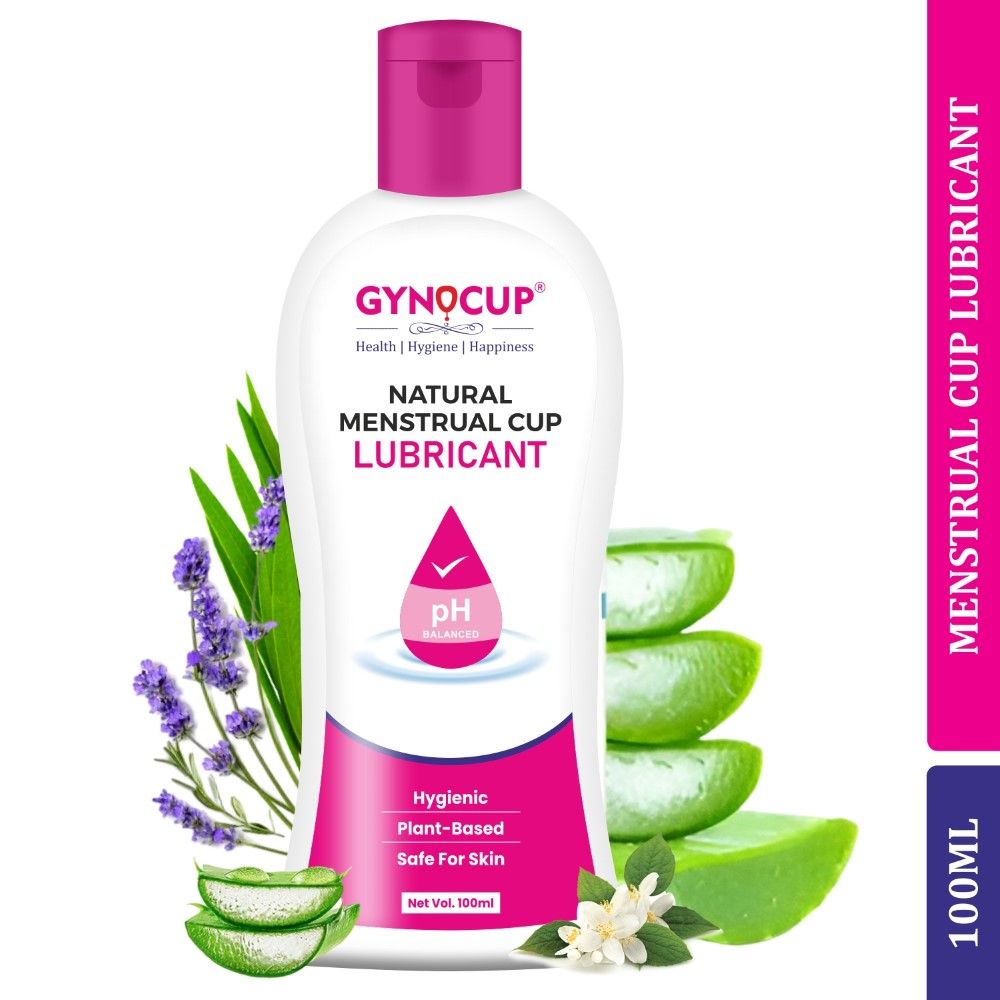 Buy GynoCup Menstrual Cup Lubricant Water based & pH Balanced, hypoallergenic and safe for use, Helps to wear Menstrual Cup 100 ml - Purplle