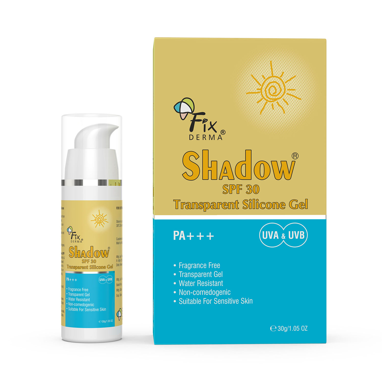 Buy Fixderma Shadow SPF 30 Transparent Silicon Gel 30gm - Purplle