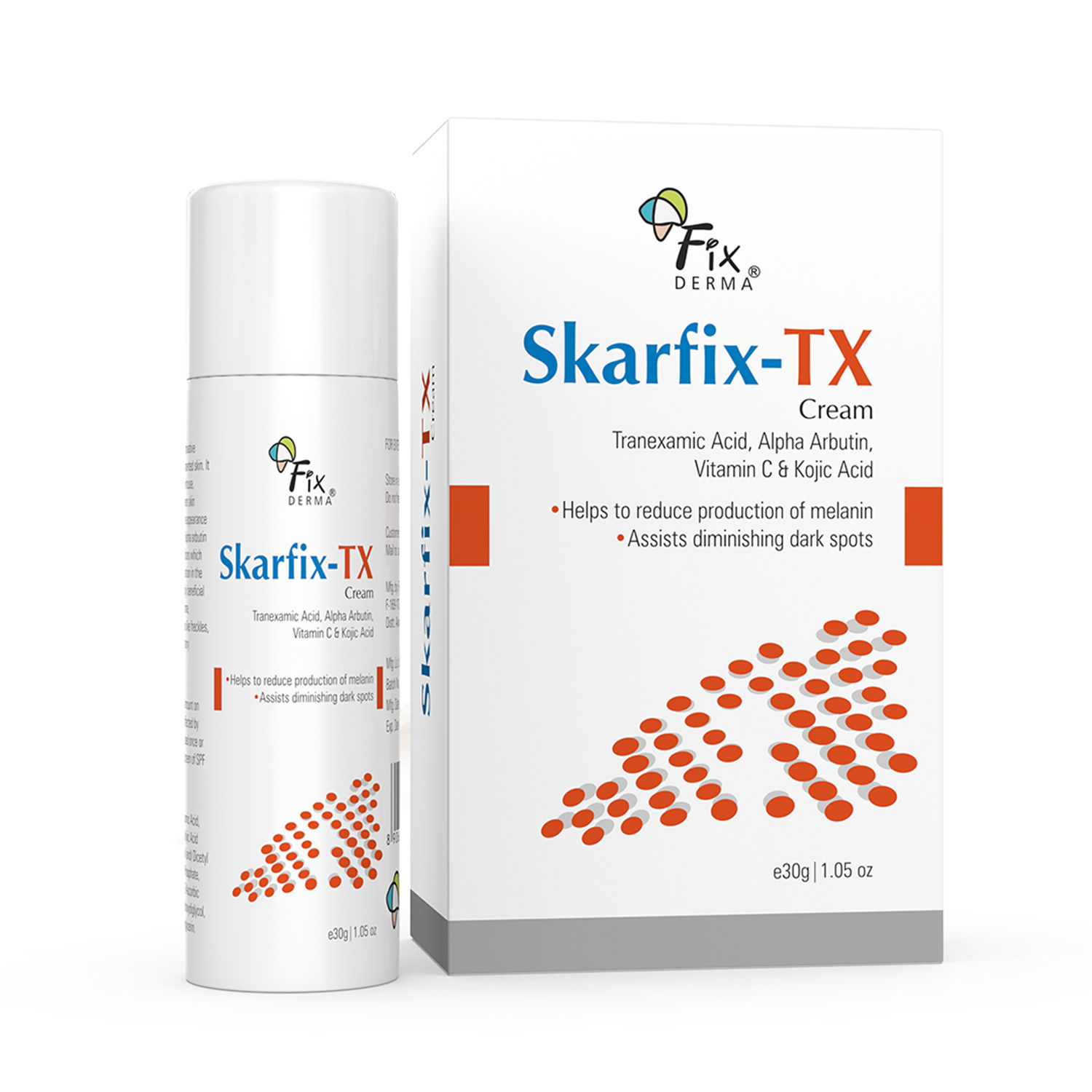 Buy Fixderma SKARFIX -TX Cream Tranexamic Acid, Alpha, Arbutin, Vitamin C & Kojic Acid 30g - Purplle