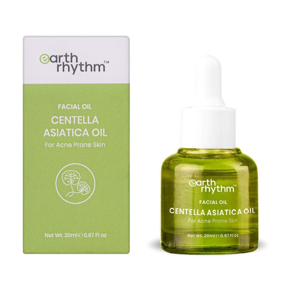 Buy Earth Rhythm Centella Asiatica Facial Oil | Fades Dark Spots, Heals Acne & Rashes, Provides Sun Protection | for Acne Prone Skin | Women - 20 ML - Purplle