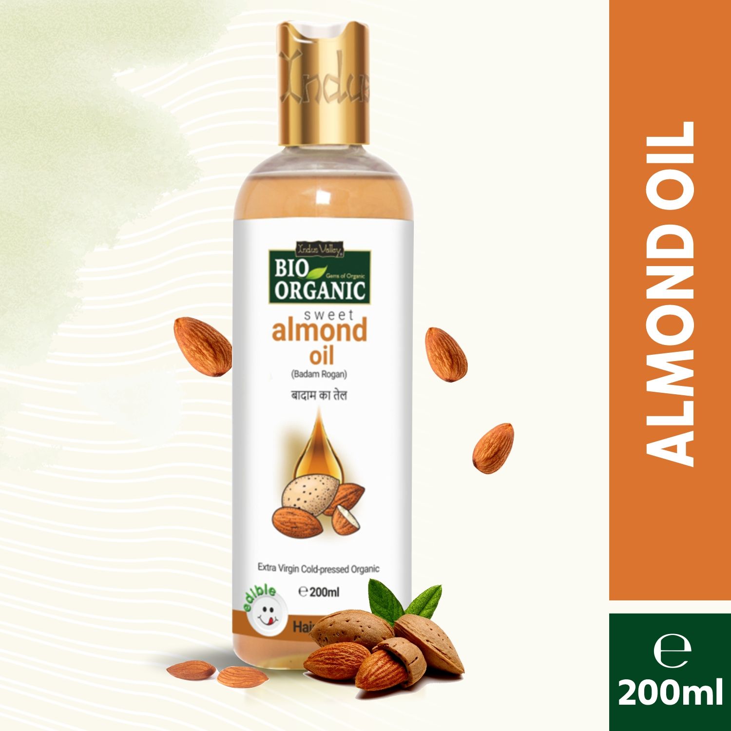 Buy Indus Valley Bio Organic Almond Oil (200 ml) - Purplle