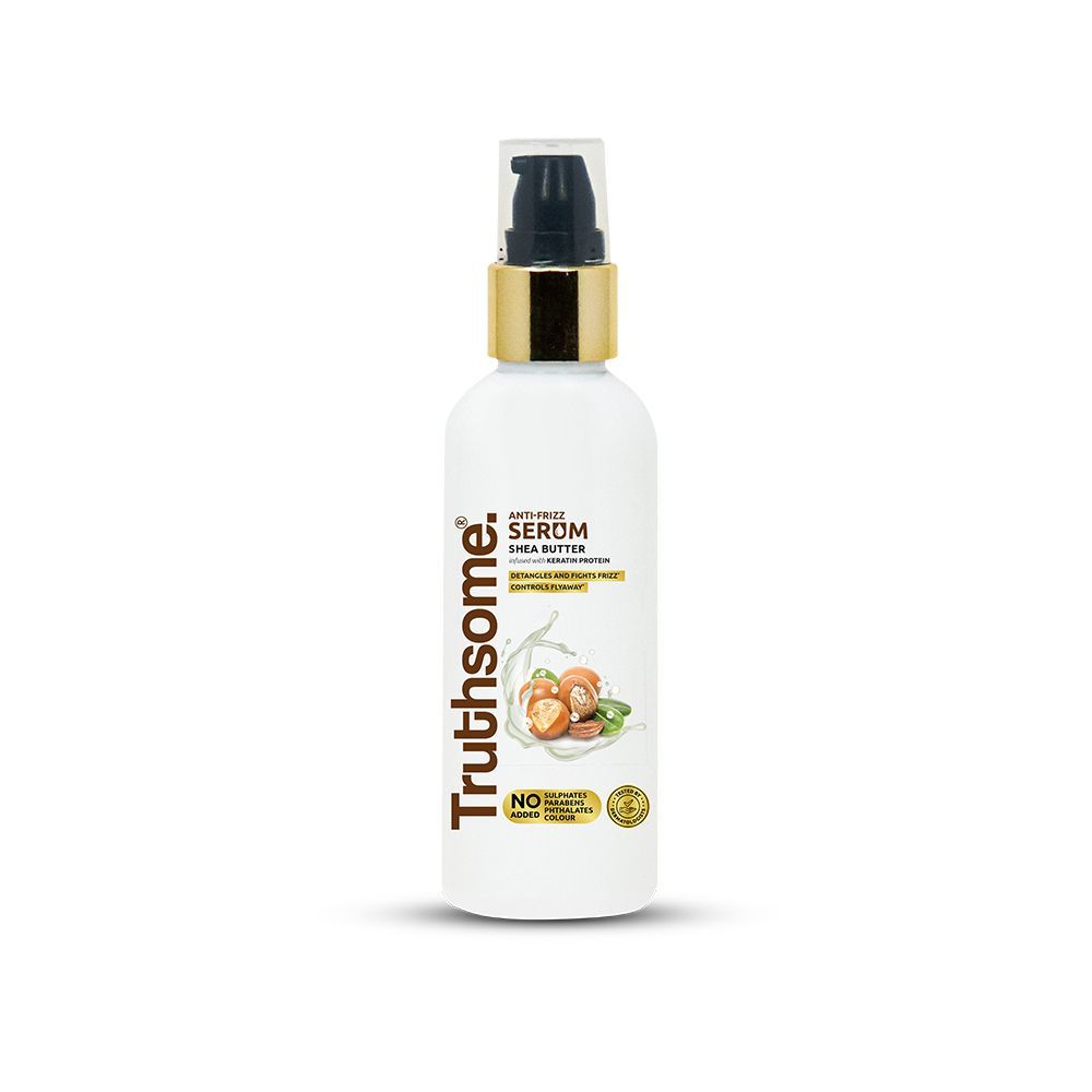 Buy Truthsome Anti-Frizz Serum with Keratin Protein and Infused with the Goodness of Shea Butter; No Added Parabens, Sulphates, Phthalates, and Colour, 100 ml - Purplle