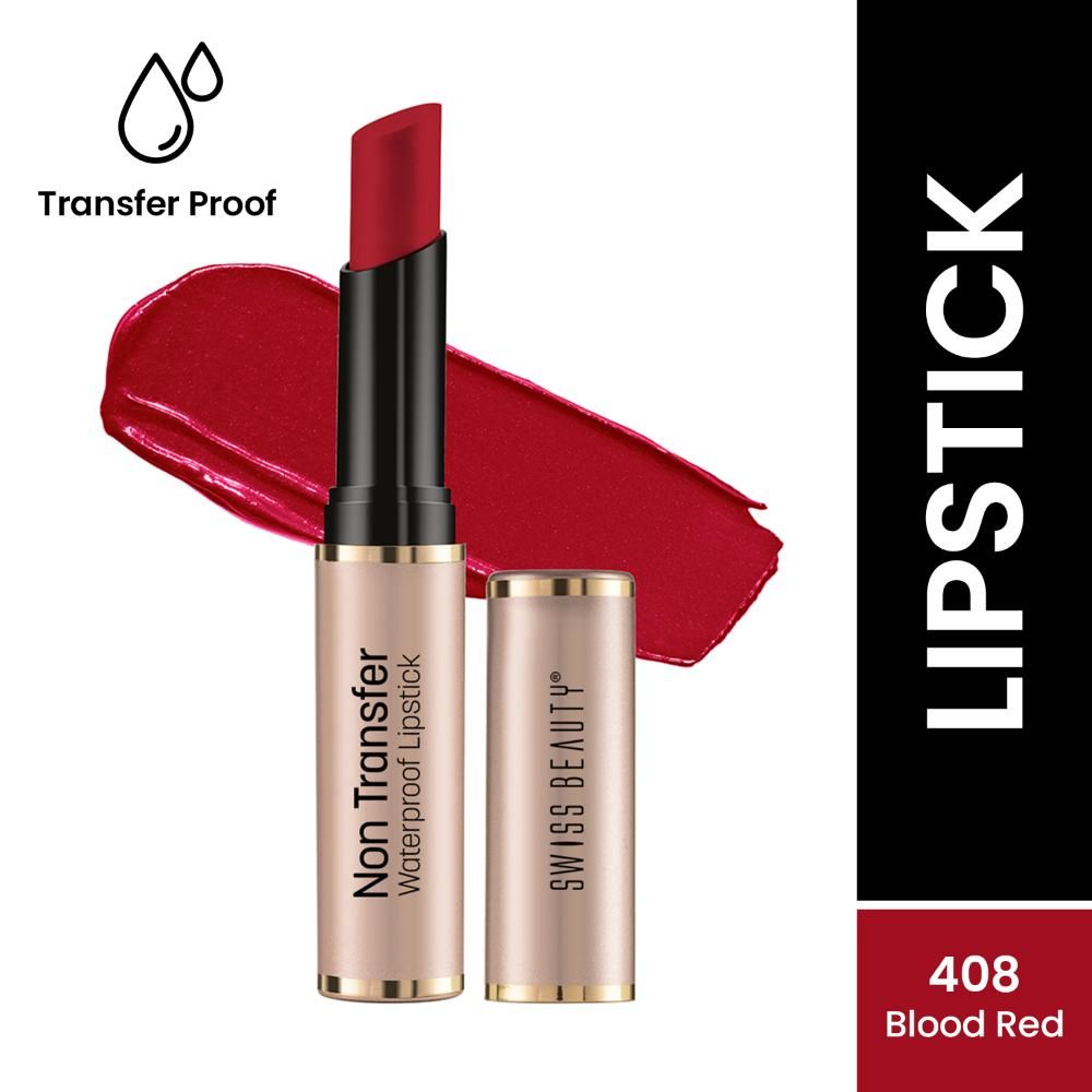 Buy Swiss Beauty Non Trasfer Lipstick - Blood-Red (3 g) - Purplle
