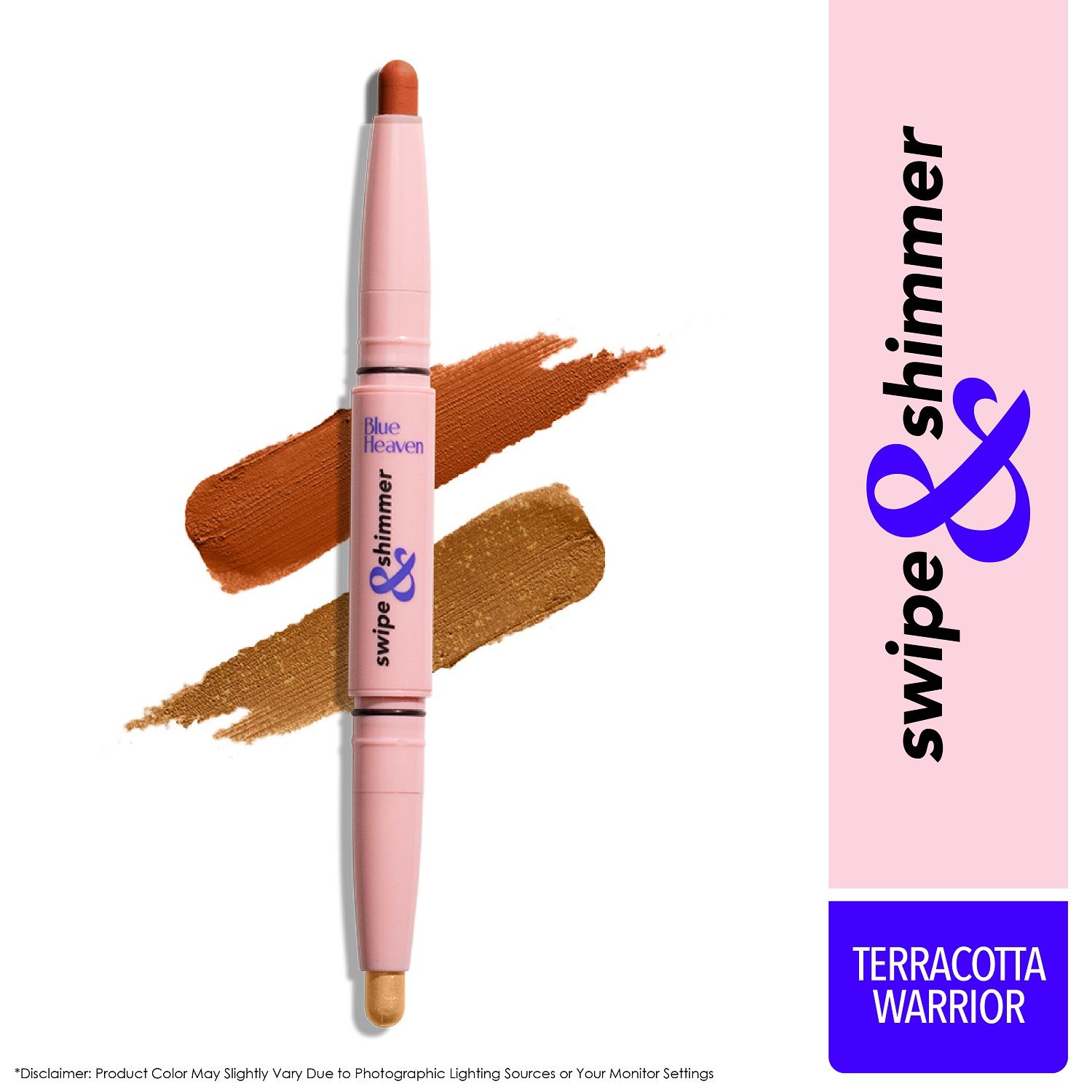 Buy Blue Heaven Swipe & Shimmer Long Lasting Non Transfer Eyeshadow Stick | Matte & Matallic Shades , Terracotta Warriors (3 g) - Purplle