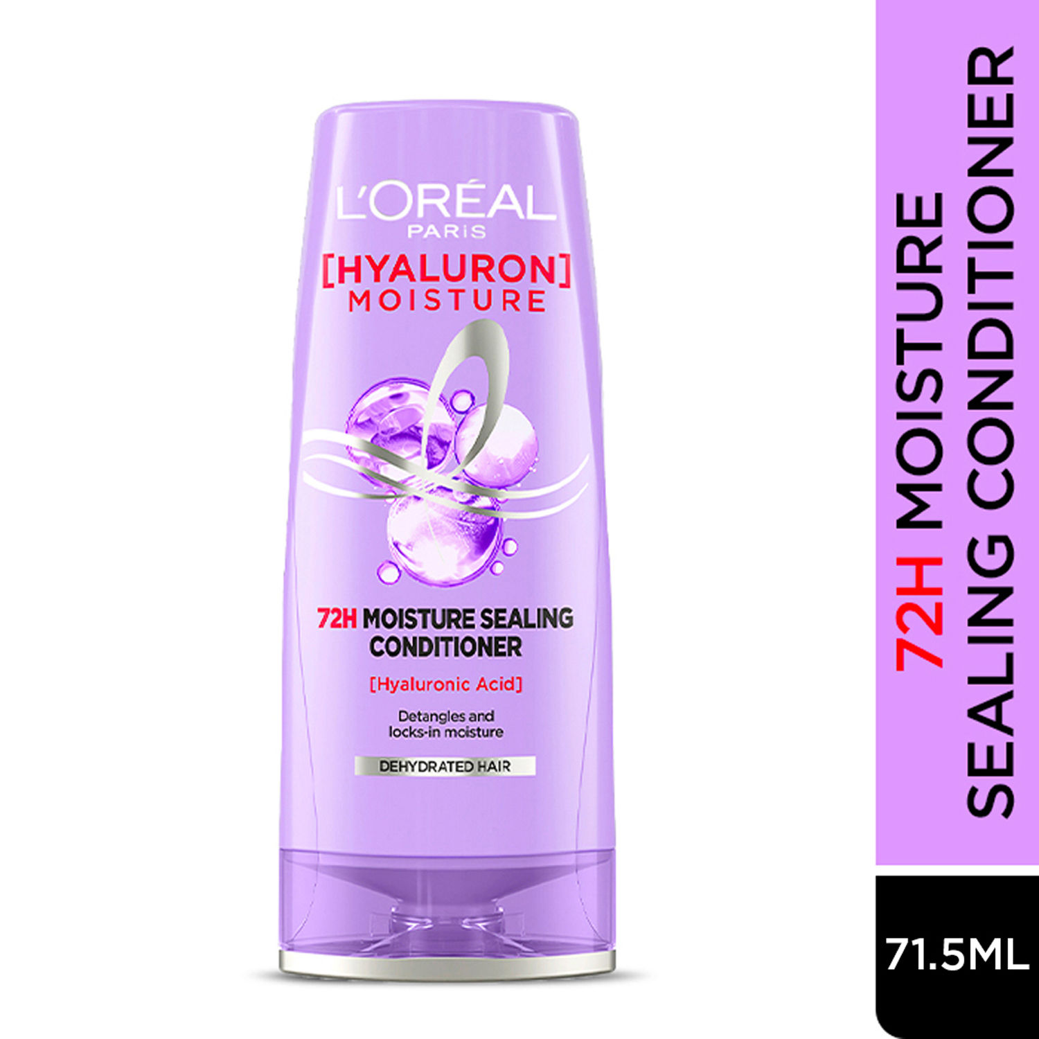 Buy L'Oreal Paris Hyaluron Moisture 72H Moisture Sealing Conditioner | With Hyaluronic Acid | For Dry & Dehydrated Hair | Adds Shine & Bounce 71.5ml - Purplle