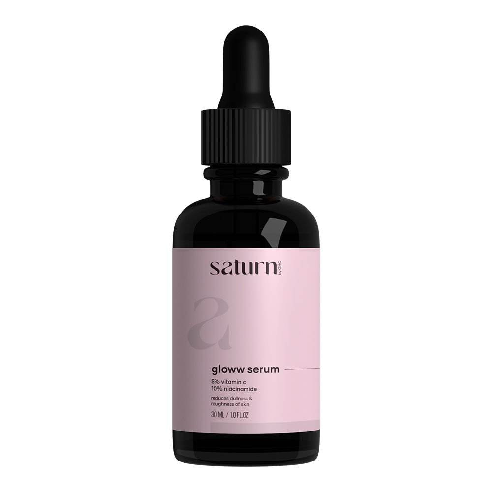 Buy Saturn by GHC Vitamin C Face Serum With 10% Niacinamide , Cocoa Butter & Turmeric Extracts for Dry & Sensitive Skin | Chemical Free - Purplle